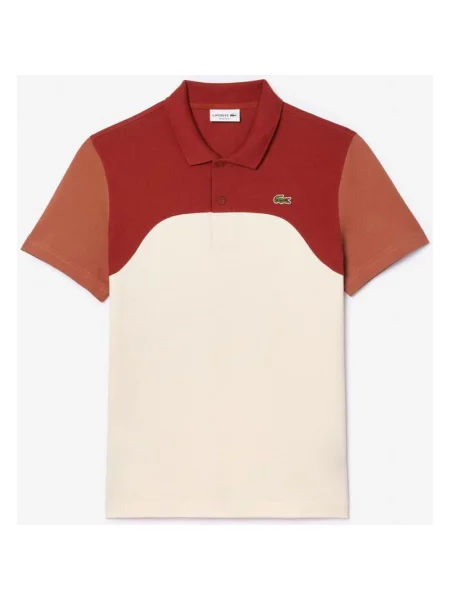 Koszulka Polo Lacoste Regular Fit krótki rękaw czerwono-biały XS biała