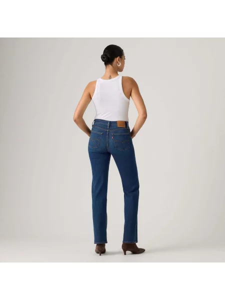 Blugi drepți Levi's® cu talie înaltă albastru