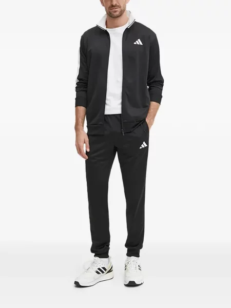 Pantaloni Adidas cu dungi alergare cu broderie albastru