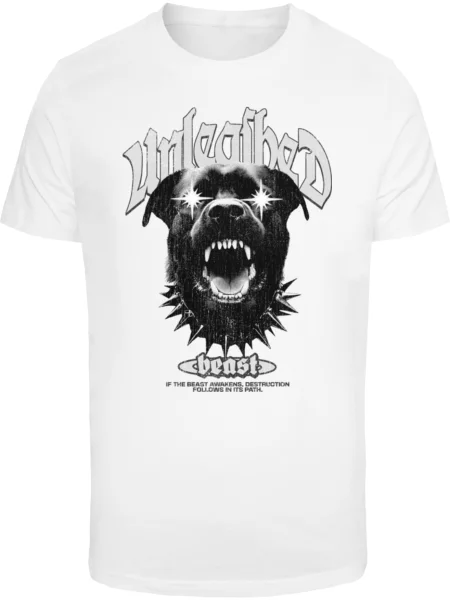 Mister Tee Tričko The Unleashed Beast šedá / černá bílá