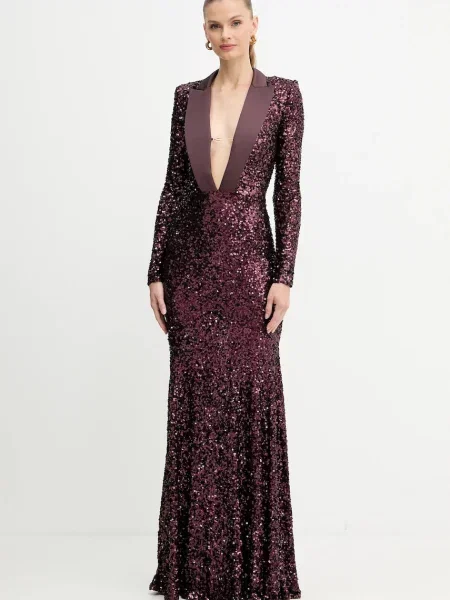 Elisabetta Franchi Rochie de seară Vișiniu bordo