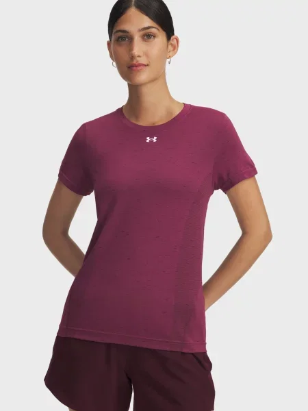 Бесшовная спортивная футболка Under Armour бордовая