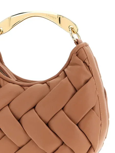 Geanta de piele Twinset din piele roz