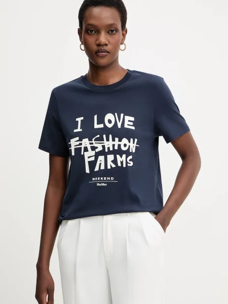 Тениска Weekend Max Mara CLOWN дамска тъмносиньо