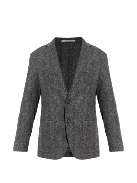 Sacou Eleventy cu model herringbone gri