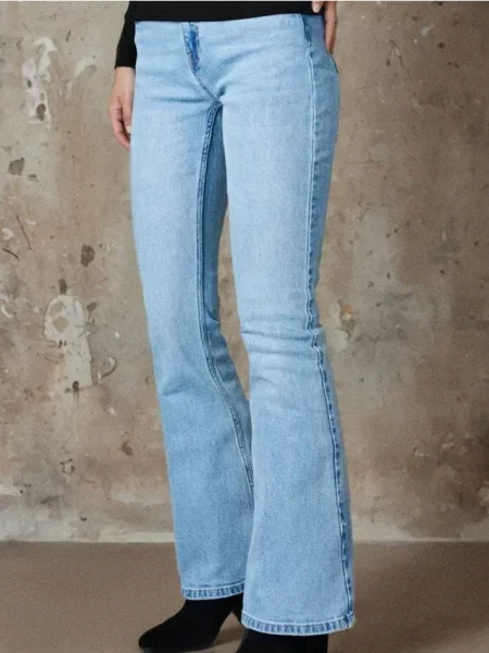 Розкльошені джинси синій