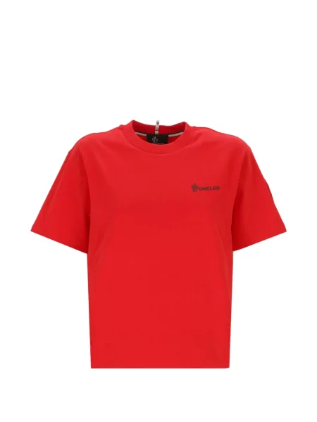 Tricou Moncler Grenoble cu imagine roșu