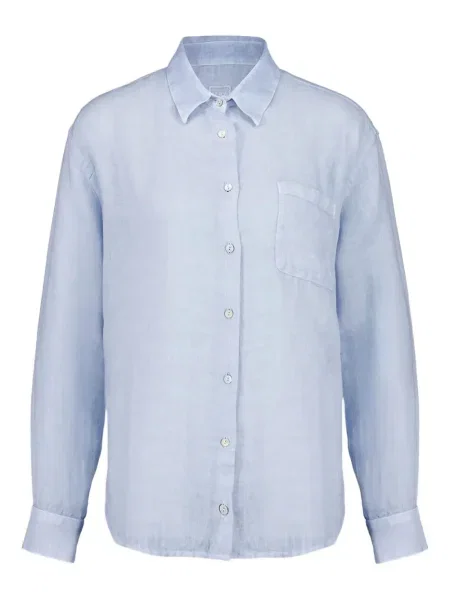 Długa koszula 120% Lino niebieska
