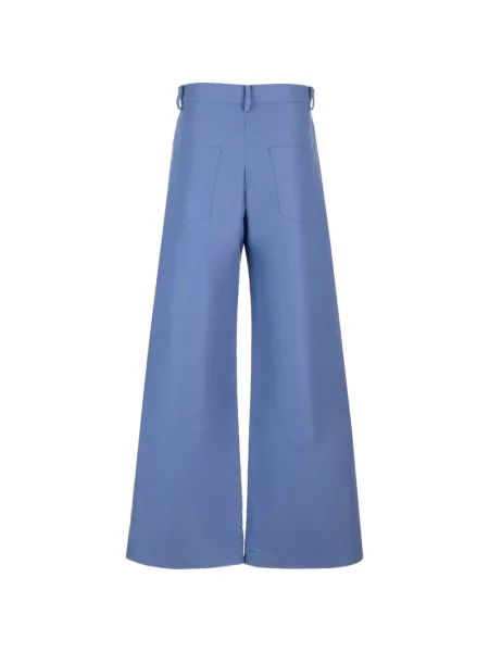 Pantaloni Marni cu broderie albastru