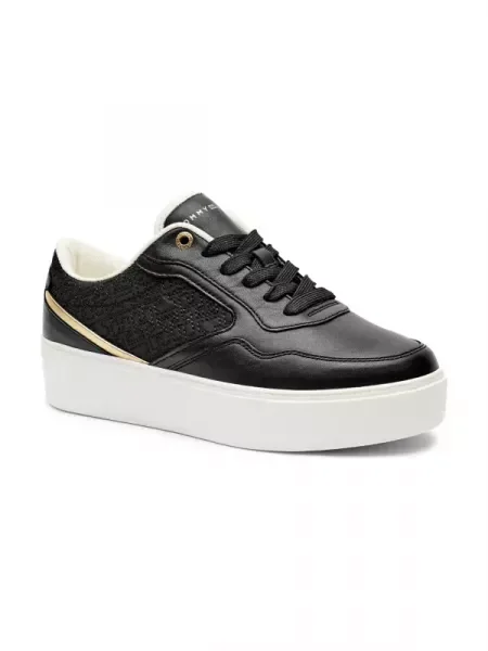 Tommy Hilfiger De piele sneakers negru