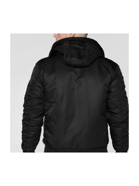 Bunda Alpha Industries Hooded Bomber black černá