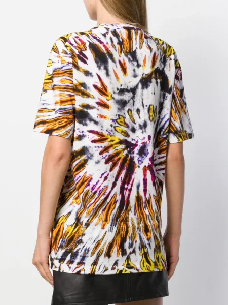 Тениска Dsquared2 с принт с tie-dye ефект черно