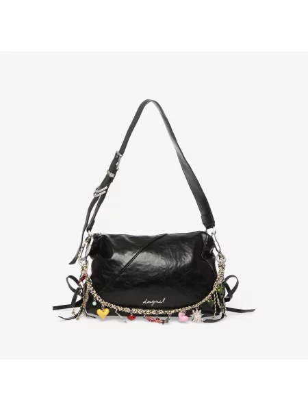 Kabelka Desigual Gravity Letur Bag Black Universal černá