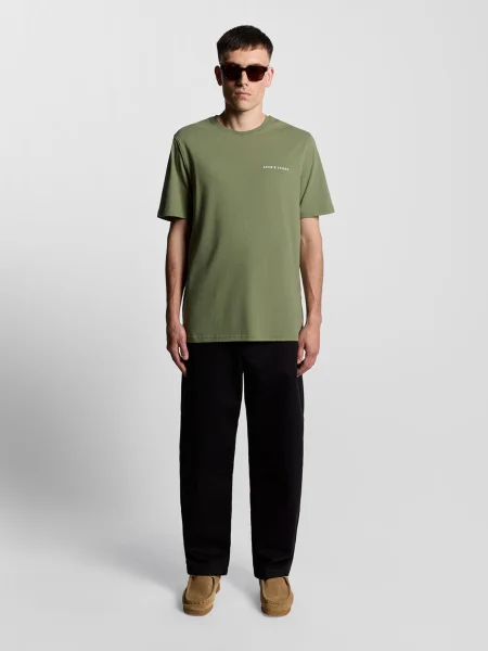 Lyle & Scott Tricou oliv alb