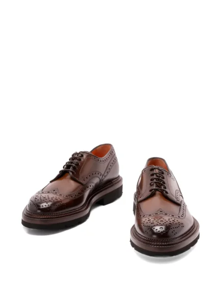 Брогове Santoni с връзки с дантела кафяво