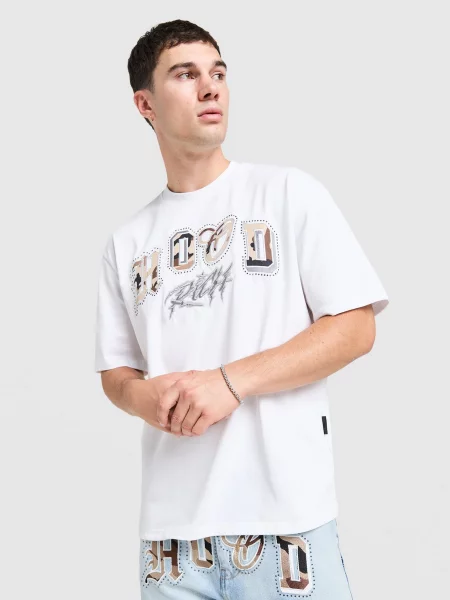 Hoodrich T-Shirt Iron Camo biała