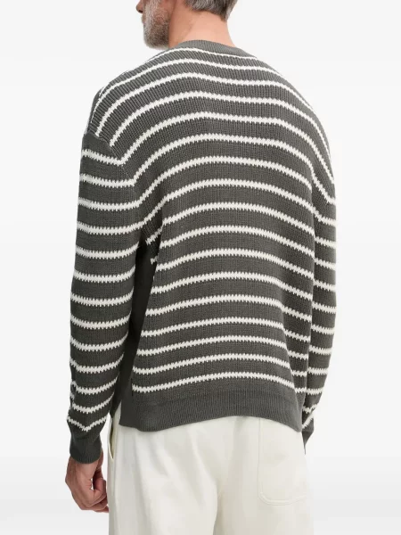 Pulover Armani Exchange cu dungi cu decolteu rotund gri
