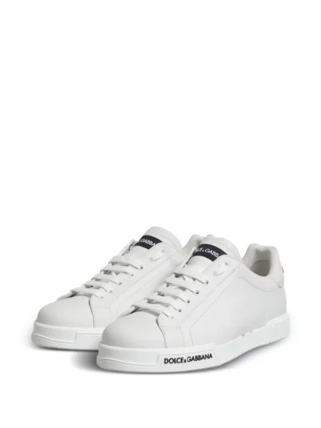 Bőr sneaker Dolce & Gabbana autogrammal fehér