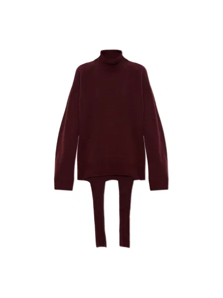 Sweter Issey Miyake wełniany czerwony
