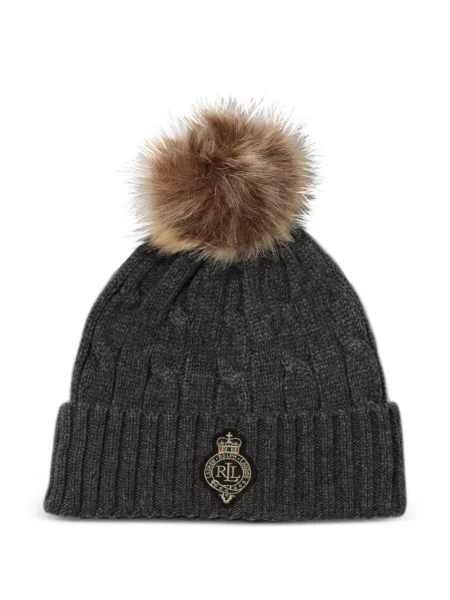 Kötött sapka Lauren Ralph Lauren szürke