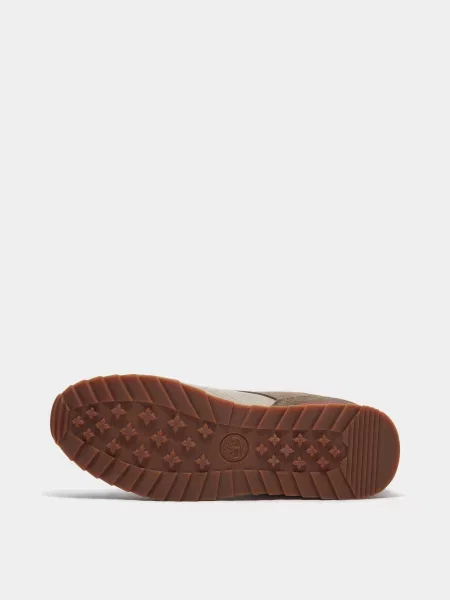 Кожаные кроссовки Timberland бежевые