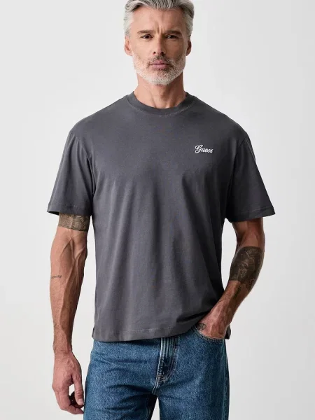 Guess tricou oversized pentru bărbați din gri