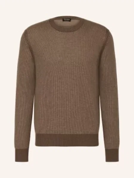 Zegna Kašmírový Svetr světle hnědá