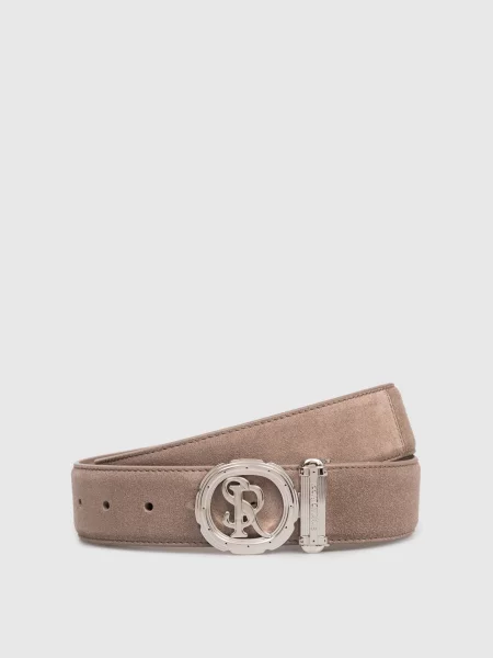Замшевый ремень Stefano Ricci с ремешками бежевый