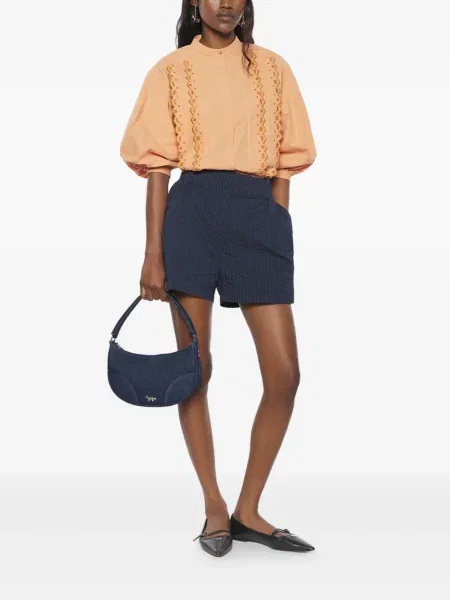 Cămașă Maison Kitsune cu broderie cu mâneci lungi lungă