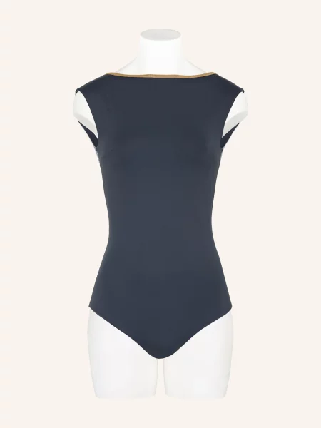 Mymarini Oboustranné High Neck Plavky Seabody Shine S Uv Ochranou tmavě modrá/ černošedá modré