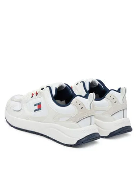 Tommy Jeans Sneakersy Tjm Runner Écru biela