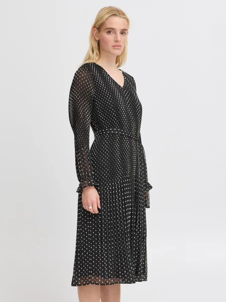 ICHI Rochie NELLA negru alb