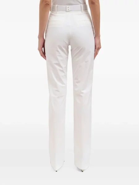 Cu centură pantaloni Elisabetta Franchi alb