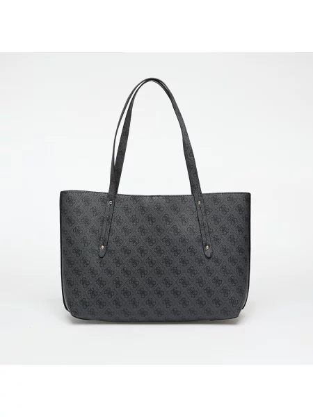 Duża torebka skórzana Guess skórzana czarna