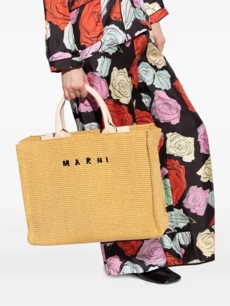 Geantă shopper Marni galben