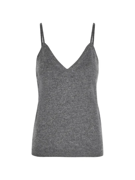 Top Lisa Yang cu decolteu în V gri