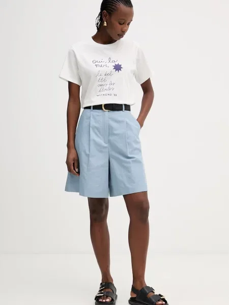 Weekend Max Mara tricou din PANTERA alb