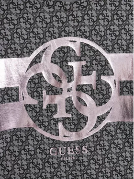 Guess Majica Črna Regular Fit siva