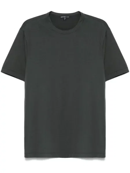 Tricou James Perse din jerseu cu decolteu rotund verde