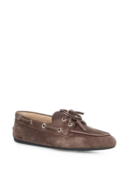 Pantofi loafer Miu Miu din piele de căprioară maro