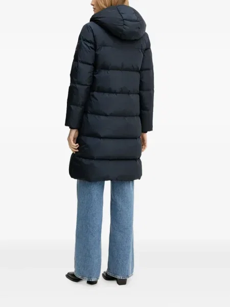Palton Armani Exchange cu glugă albastru