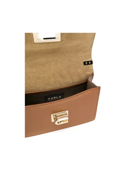 Torebka crossbody Furla skórzana brązowa