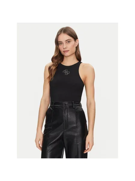 Guess Marškinėliai Regular Fit juoda