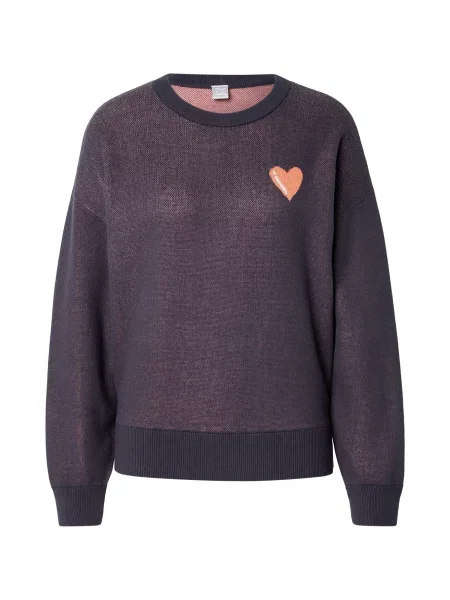 Iriedaily Pulover Tilda gri bazalt / portocaliu / roz alb