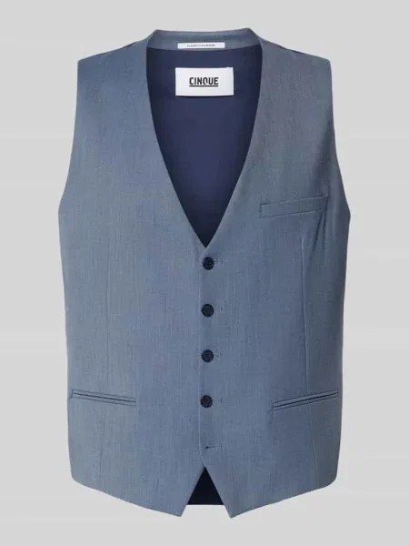 Kamizelka z dekoltem w serek Model Totti' Cinque błękitna