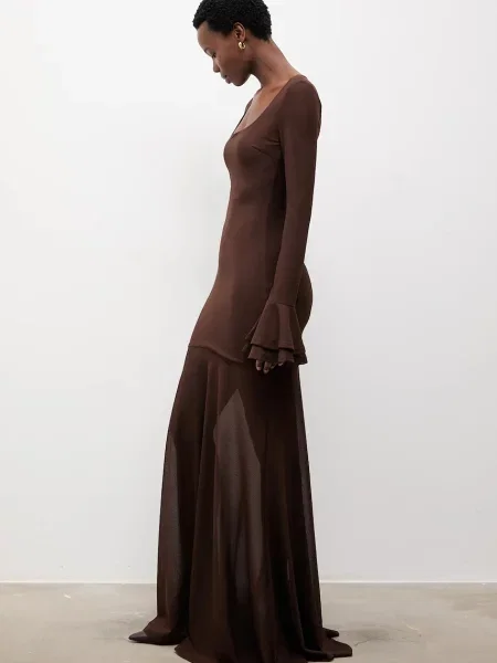 Answear.LAB rochie maxi evazati maro