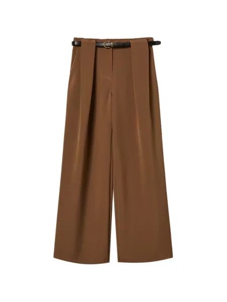 Cu centură pantaloni Twinset maro