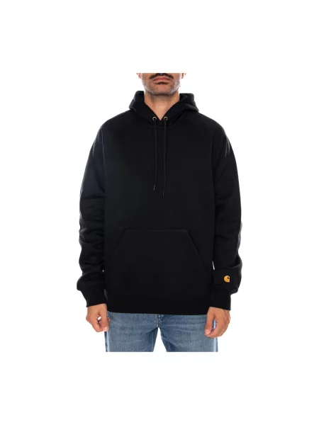 Bluza z kapturem Carhartt Wip z kapturem z nadrukiem czarna