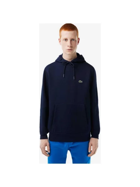 Granatowa bluza z kapturem Lacoste Cotton Eco XS niebieska