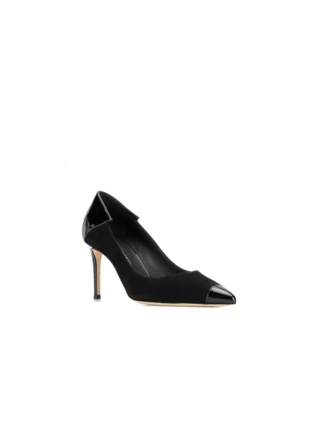 Czółenka Giuseppe Zanotti zamszowa czarna
